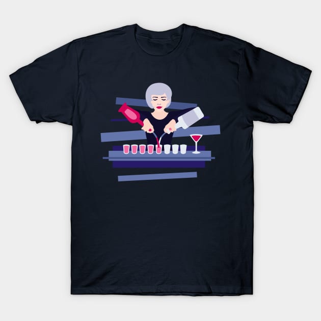 Bartender Girl T-Shirt by XOOXOO